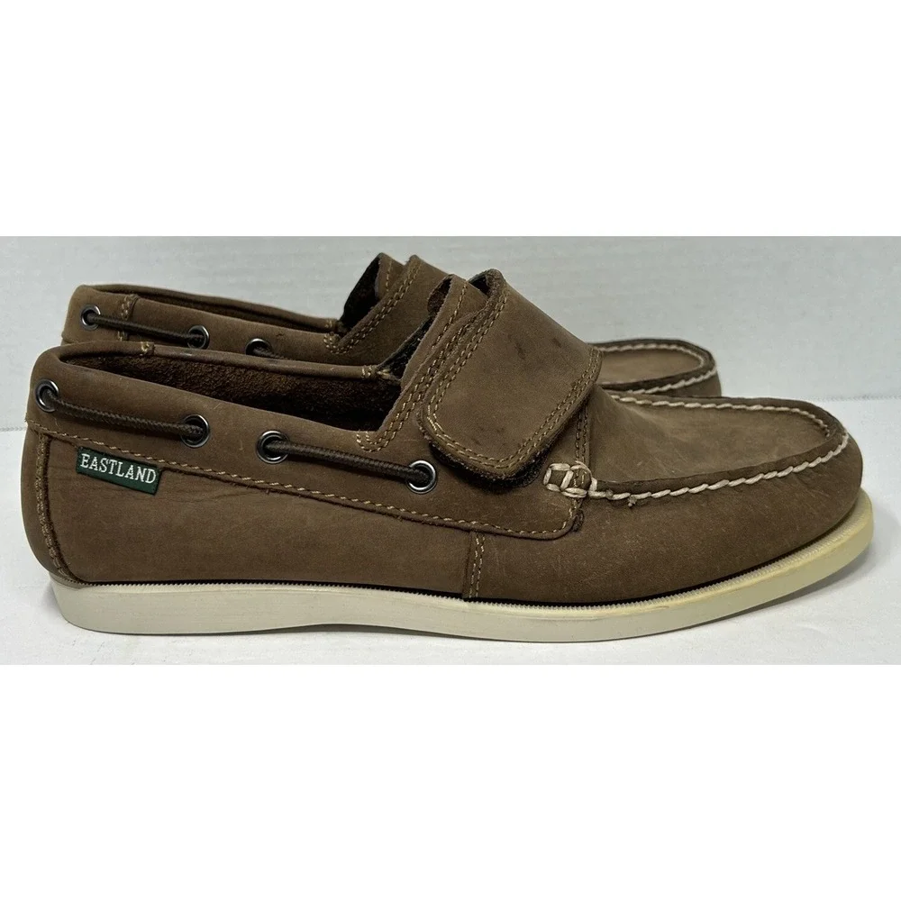 Eastland Men's Leather Boat Shoes Size 8D Style 7027-56 Brown Preppy Dress Shoes
